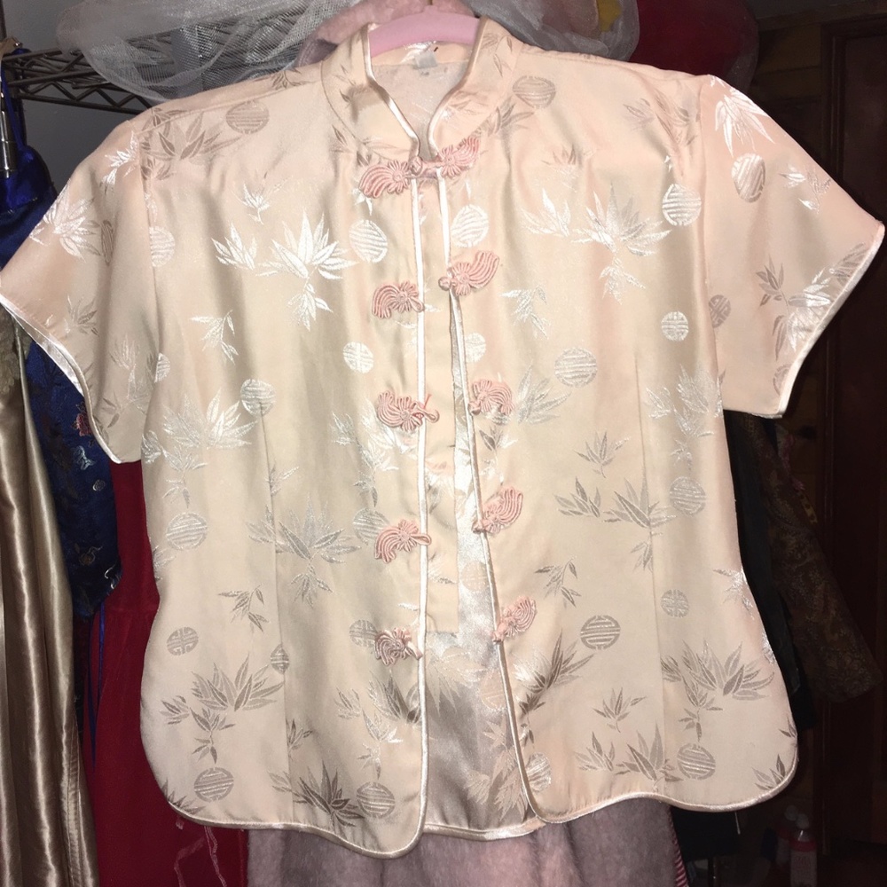 PINK CHEONGSAM SHIRT